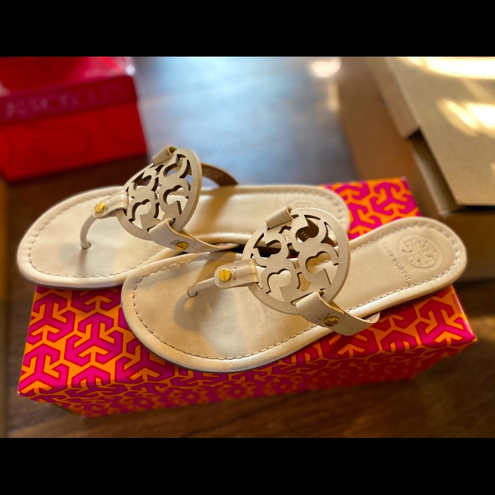 Cream Tory Burch Sandals